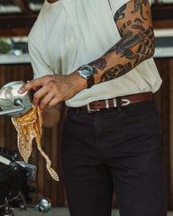 Mc Coy II Bison Leather Western Belt