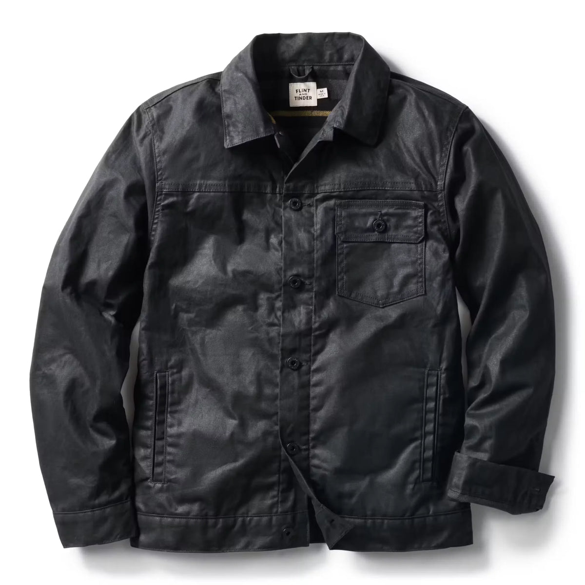 Flannel-Lined Waxed Trucker Jacket