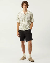 Linen Applique Short Sleeve Shirt