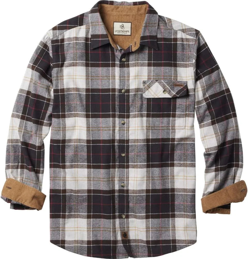 Legendary Whitetails Mens Flannel Long Sleeve Button Down 100% Cotton Shirt