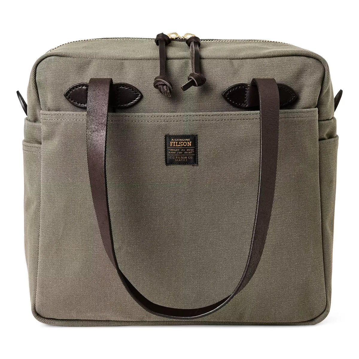 Rugged Twill Tote with Zipper
